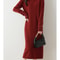 Autumn Winter Women Wool Sweater Dress Pullovers Turtleneck Straight Skirts Cashmere Versatile Merino Knitwear Dress