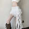 Sexy Women Y2K Irregular Hem Fringe Trim Mini Skirt, Ruffled Layered Flowy Short Skirt, Club Party Outfit Cute