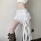 Sexy Women Y2K Irregular Hem Fringe Trim Mini Skirt, Ruffled Layered Flowy Short Skirt, Club Party Outfit Cute