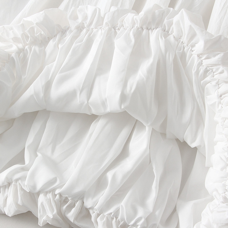 Elegant High Waist Flowy A-Line Skirts E-Girl, Women Vintage Balloon Long Skirts, Aesthetic Y2K Grunge Puff Ball Skirt