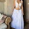 Ruffle Long Skirt for Women, Flowy A-Line Tiered Maxi Midi Skirt, Elastic Waist Drawstring Summer Vacation Beachwear