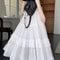 High Waist Flowy ALine Maxi Skirt White Tiered Ruffle Hem Skirt Summer Chiffon Layered Pleated Skir 2