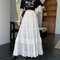 High Waist Flowy ALine Maxi Skirt White Tiered Ruffle Hem Skirt Summer Chiffon Layered Pleated Skir 5