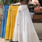 Boho Summer CottonLinen Midi Skirt Flowy Pleated ALine Long Skirt With Slimming Fit Perfect For Vac 0