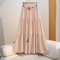 Boho Summer CottonLinen Midi Skirt Flowy Pleated ALine Long Skirt With Slimming Fit Perfect For Vac 2