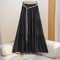 Boho Summer CottonLinen Midi Skirt Flowy Pleated ALine Long Skirt With Slimming Fit Perfect For Vac 4