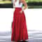 Elegant Flowy High Waist Maxi Skirt for Women, Long Skirt with Pockets, Breathable Slimming Fit for Parties