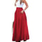 Elegant Flowy High Waist Maxi Skirt for Women, Long Skirt with Pockets, Breathable Slimming Fit for Parties