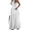 Elegant Flowy High Waist Maxi Skirt for Women, Long Skirt with Pockets, Breathable Slimming Fit for Parties