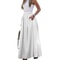 Elegant Flowy High Waist Maxi Skirt for Women, Long Skirt with Pockets, Breathable Slimming Fit for Parties