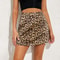 Pink Leopard Print Satin Women Skirt Punk Street Style Sexy Mini Skirts Back Zipper Casual Slim Chi 3
