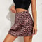 Pink Leopard Print Satin Women Skirt Punk Street Style Sexy Mini Skirts Back Zipper Casual Slim Chi 5