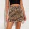 Pink Leopard Print Satin Women Skirt Punk Street Style Sexy Mini Skirts Back Zipper Casual Slim Chi 7