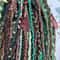 Forest Dreads Brown And Green Crochet Dreadlocks With Leaves Feathers NatureInspired Textures 4