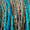 Ocean  Forest Dreads  Brown Blue Green Faux Dreadlocks With Feathers And Natural Charms 3