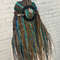 Ocean  Forest Dreads  Brown Blue Green Faux Dreadlocks With Feathers And Natural Charms 11