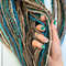 Ocean  Forest Dreads  Brown Blue Green Faux Dreadlocks With Feathers And Natural Charms 8