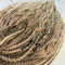 Earthy Blonde Dreadlocks  Faux Crochet Dreads With Braids Waves  Leaf Accents 3