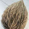 Earthy Blonde Dreadlocks  Faux Crochet Dreads With Braids Waves  Leaf Accents 4
