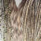 Earthy Blonde Dreadlocks  Faux Crochet Dreads With Braids Waves  Leaf Accents 8