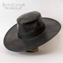 Handmade custom Karl Heisenberg leather hat replica from Resident Evil Village for everyday wear with lining & sweatband