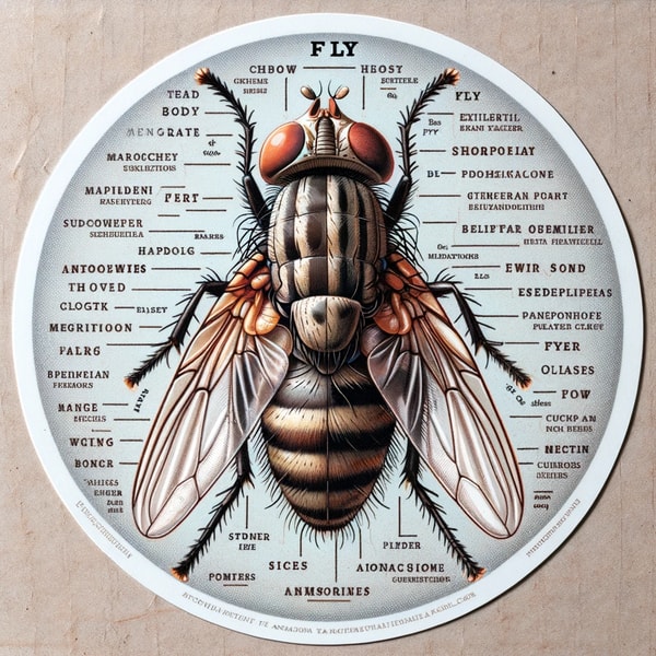 Fly Imag Sticker featuring a detailed illustration of an the fly imag | Inspire ...