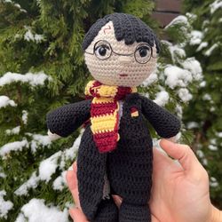 crochet pattern harry pottery doll amigurumi pattern crochet wizard fantasy crochet pattern boy unique diy tutorial patt