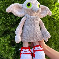 Custom Plush Toy Dobby From Harry Pottery Baby Toy Toddler Toy Gift For Pottery Fans Home Elf Toy Gift For Kids Christma