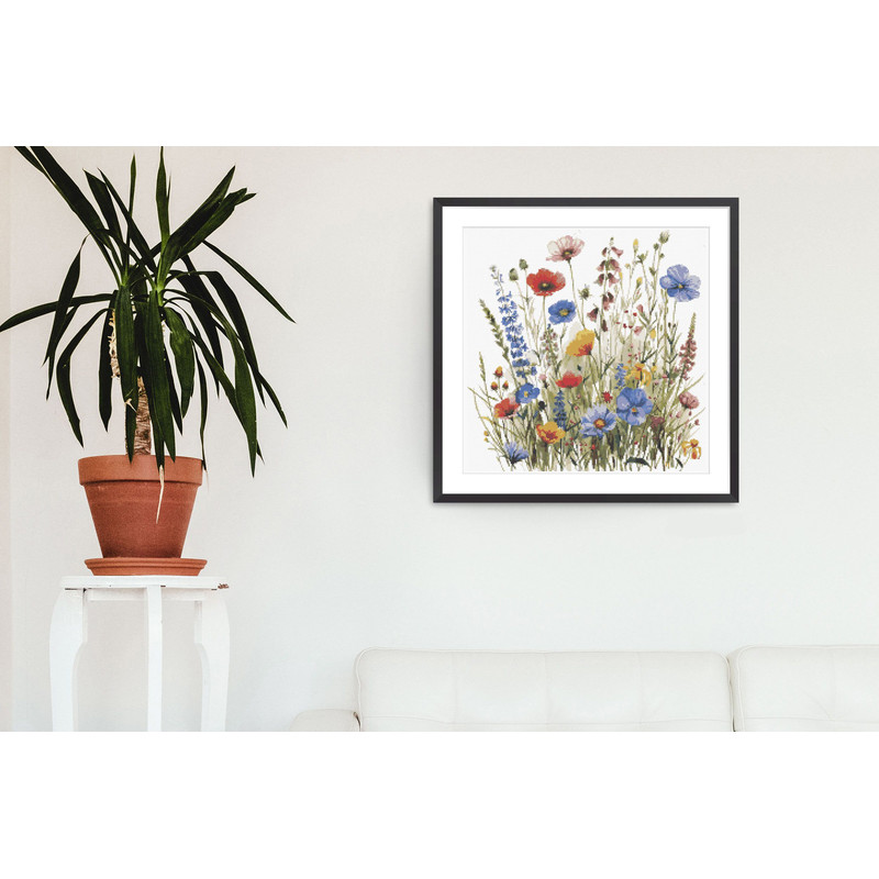 Wild Flowers Cross Stitch Pattern Instant PDF Download Wildflower Meadow Watercolor Cross Stitch H 5