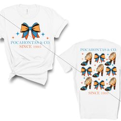 Pocahontas sublimation design png bundle front and back shoes and bow shirt vacation magic princess