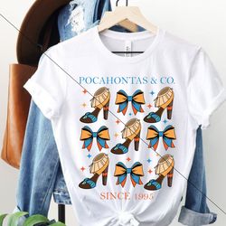 Pocahontas and co. sublimation design png shoe and bow grid png hair bow boutique modern design png dtf sublimation