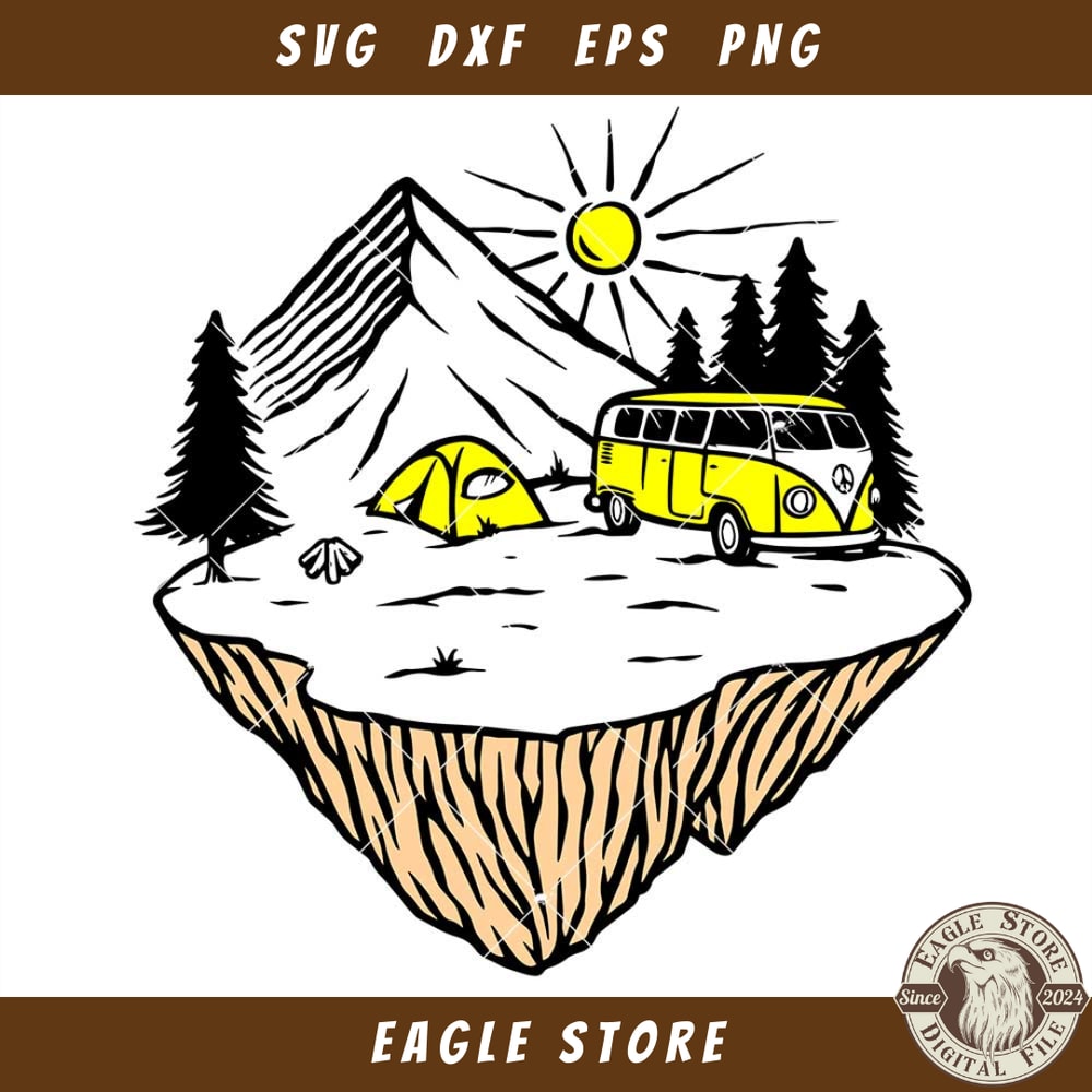 Adeventure And Camping Svg, Camping in the Mountains Svg.jpg