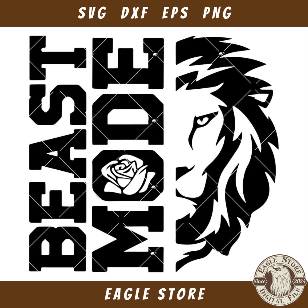Beast Mode On Svg, Beauty and The Beast Svg, Lion Svg.jpg