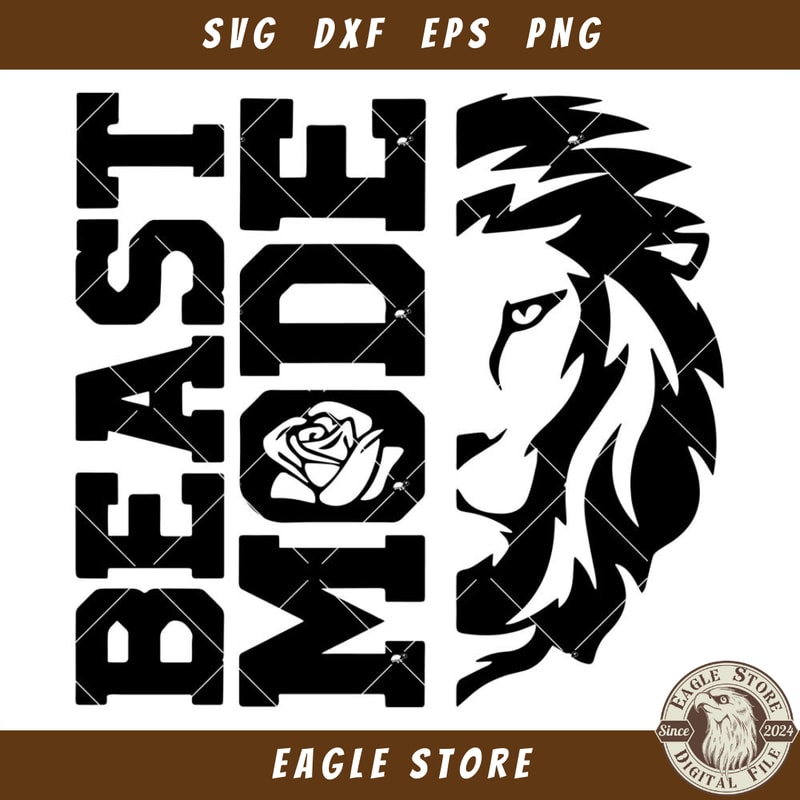 Beast Mode On Svg, Beauty and The Beast Svg, Lion Svg.jpg