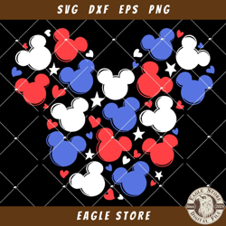 4th of July Mickey Mouse Heads Svg, Conversation Candy