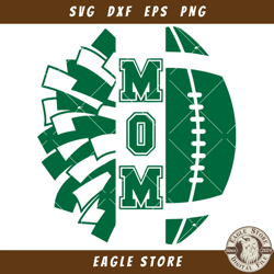 cheerleader mom svg, fall sports svg, cheer mom and football