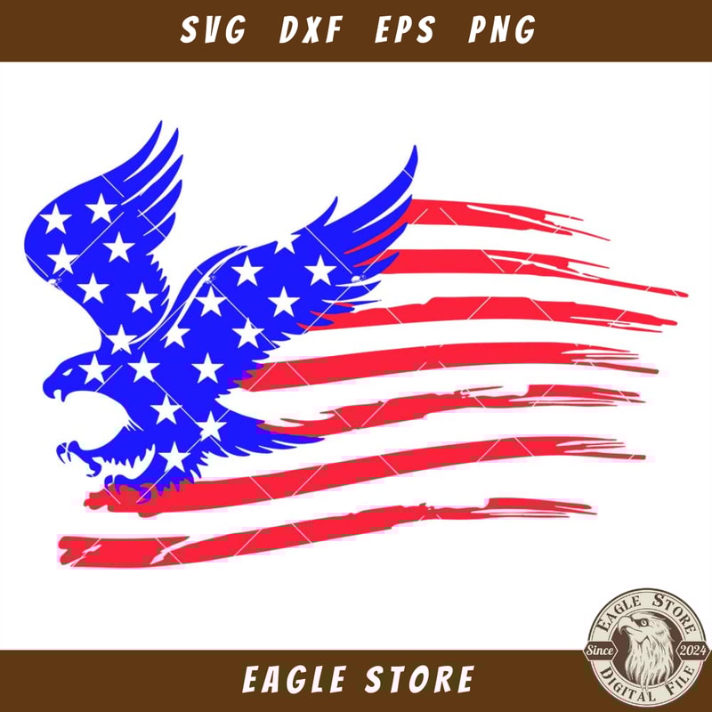 Distressed American Eagle Flag Svg, The Fourth of July Svg.jpg