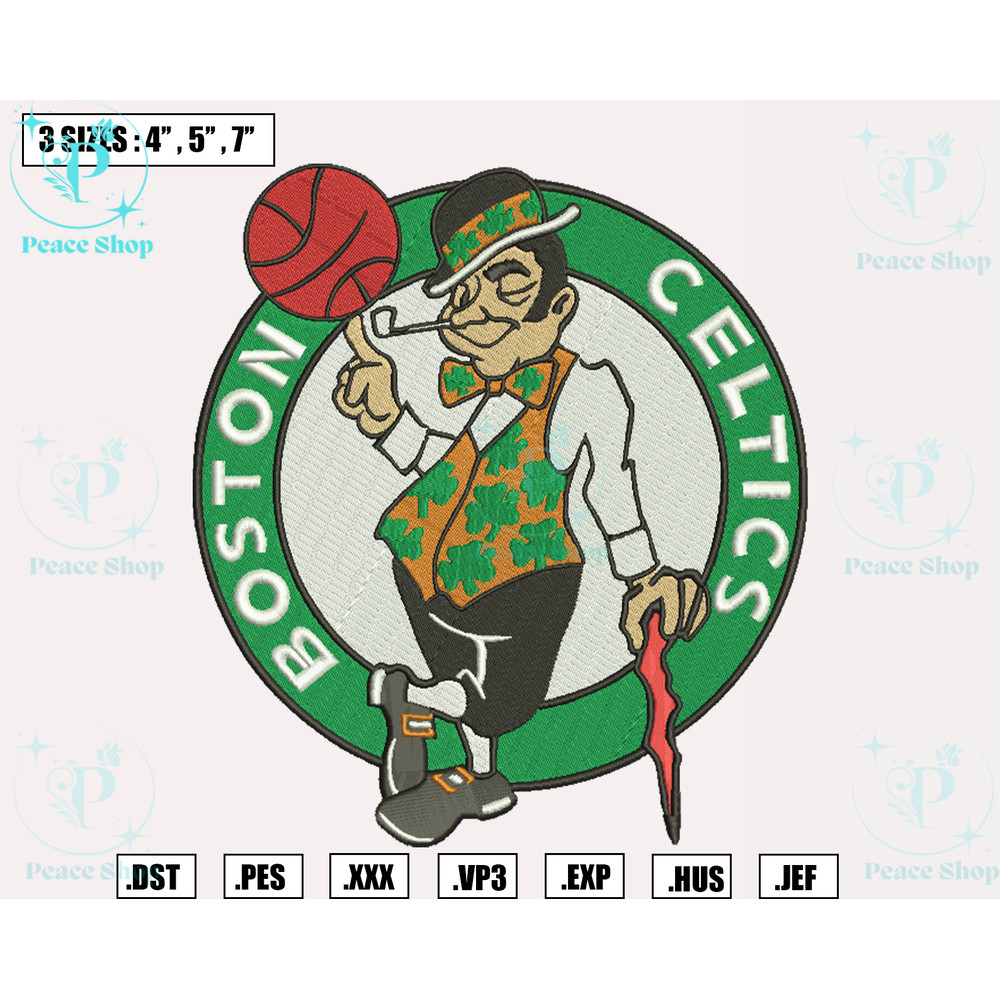 Boston Celtics Embroidery Designs, NBA Logo Embroidery Files, Atlantic, Machine Embroidery Design File, Instant Download.png
