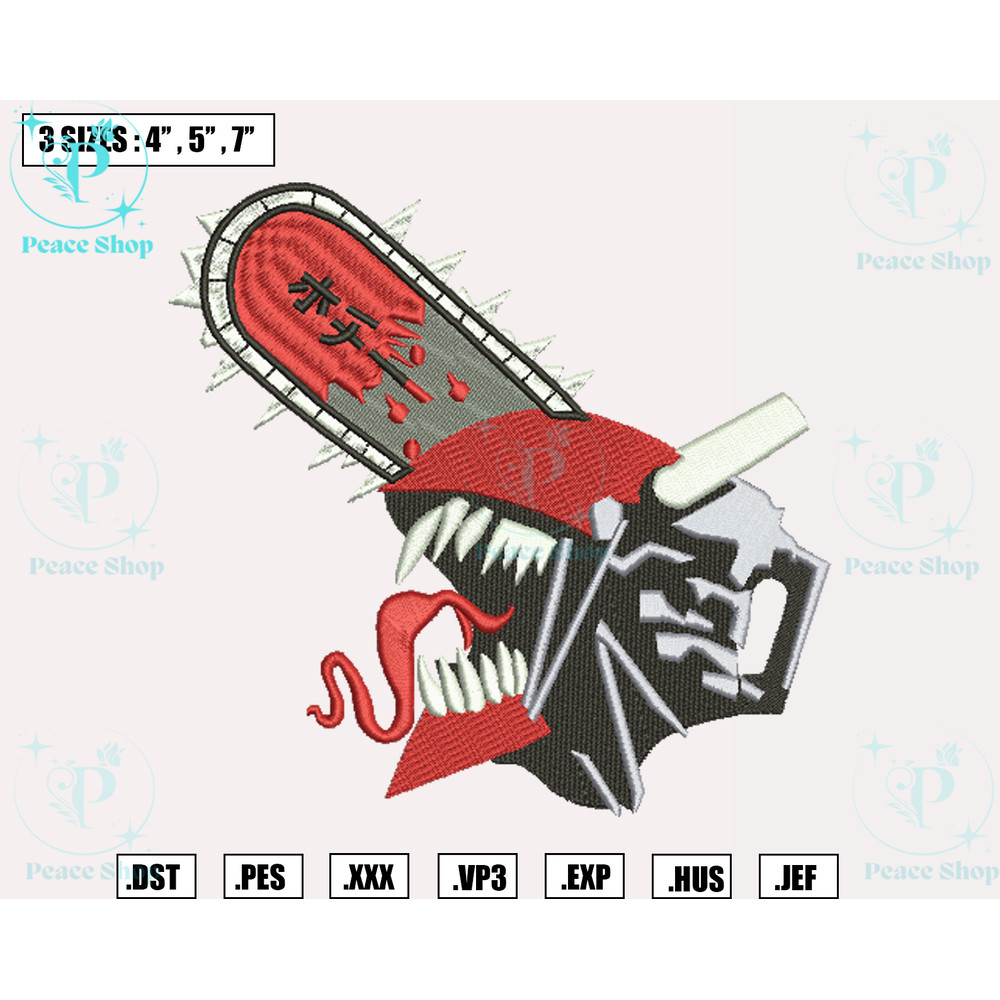 Chainsaw Man Embroidery Design File,Chainsaw Man Anime Embroidery Design,Machine Embroidery Design file,Instant Download.png