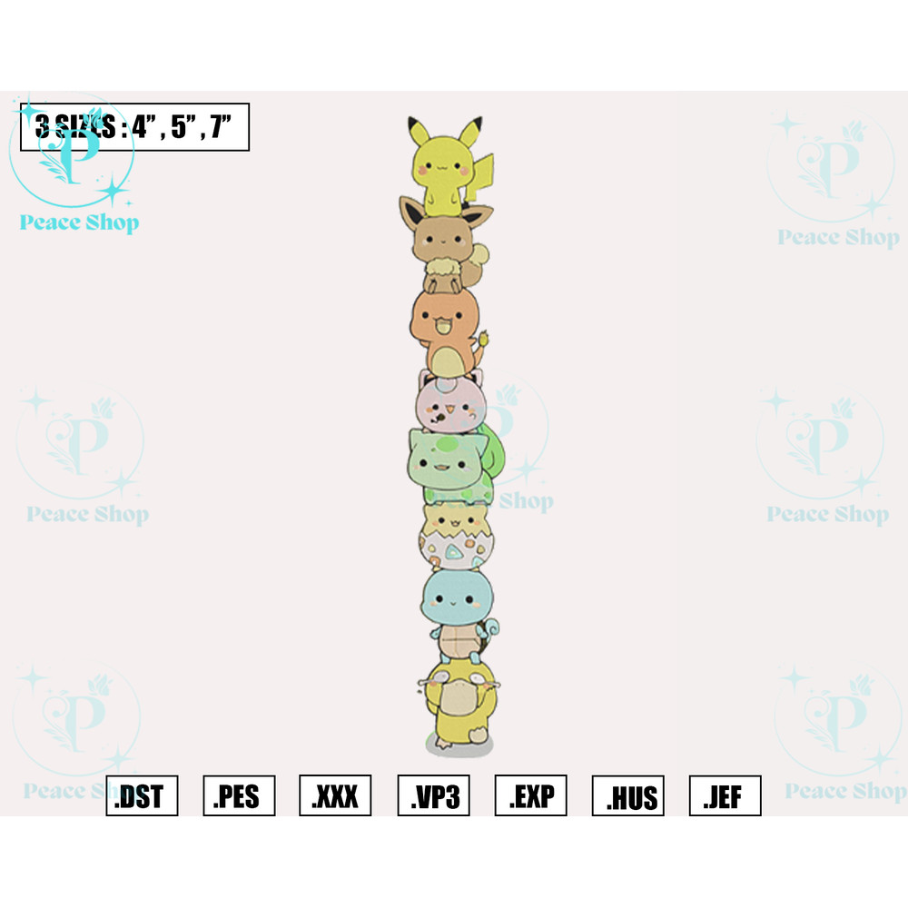 Chibi Pokemon Dex Embroidery Embroidery Designs File, Nike Pokemon Machine Embroidery Designs, Digital Download.png
