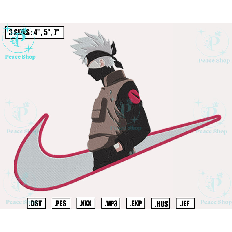 Face Kakashi Nike Embroidery Designs File, Nike Machine Embroidery Designs, Machine Embroidery Design File.png