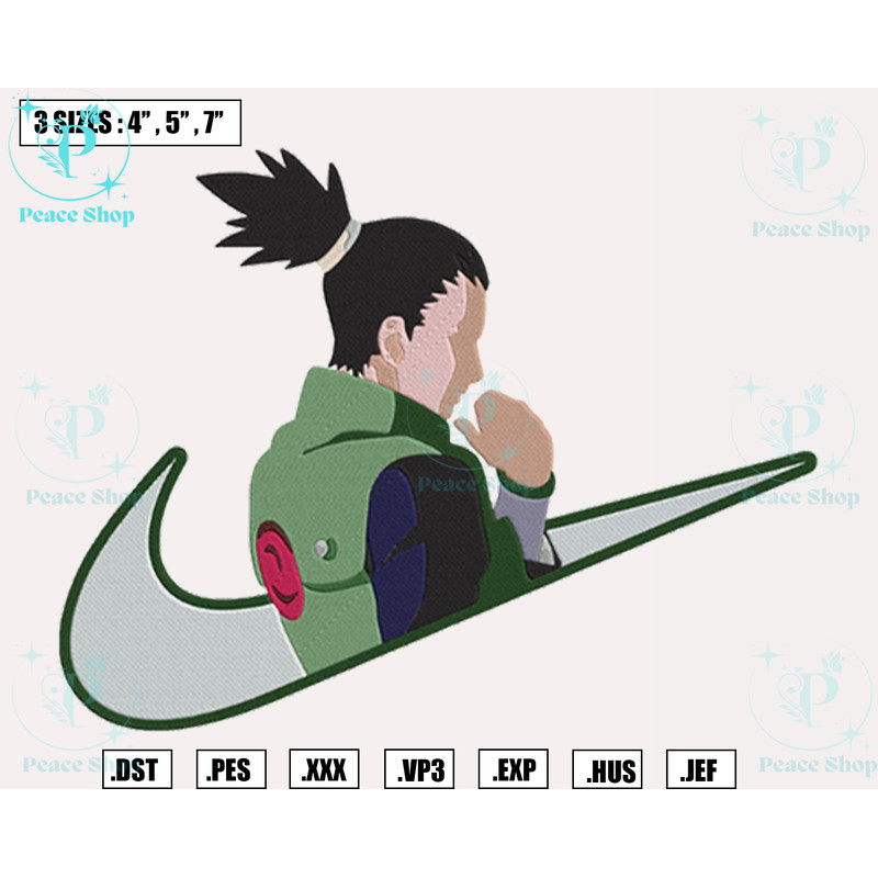 Face Shikamaru Nike Embroidery Designs File, Nike Machine Embroidery Designs, Machine Embroidery Design File.png
