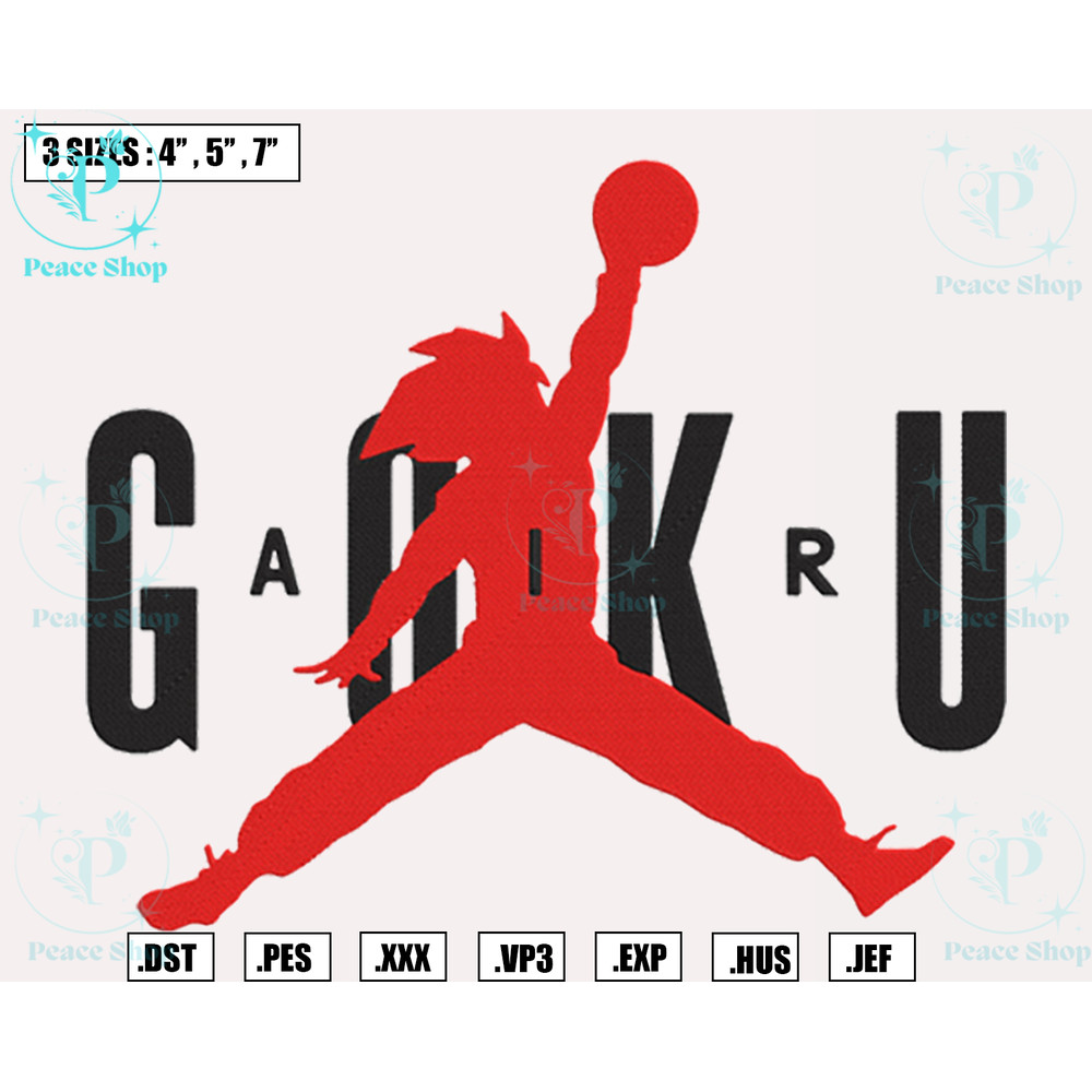 Goku Nike Air Embroidery Designs File, Nike Machine Embroidery Designs, Machine Embroidery Design File, Digital Download.png
