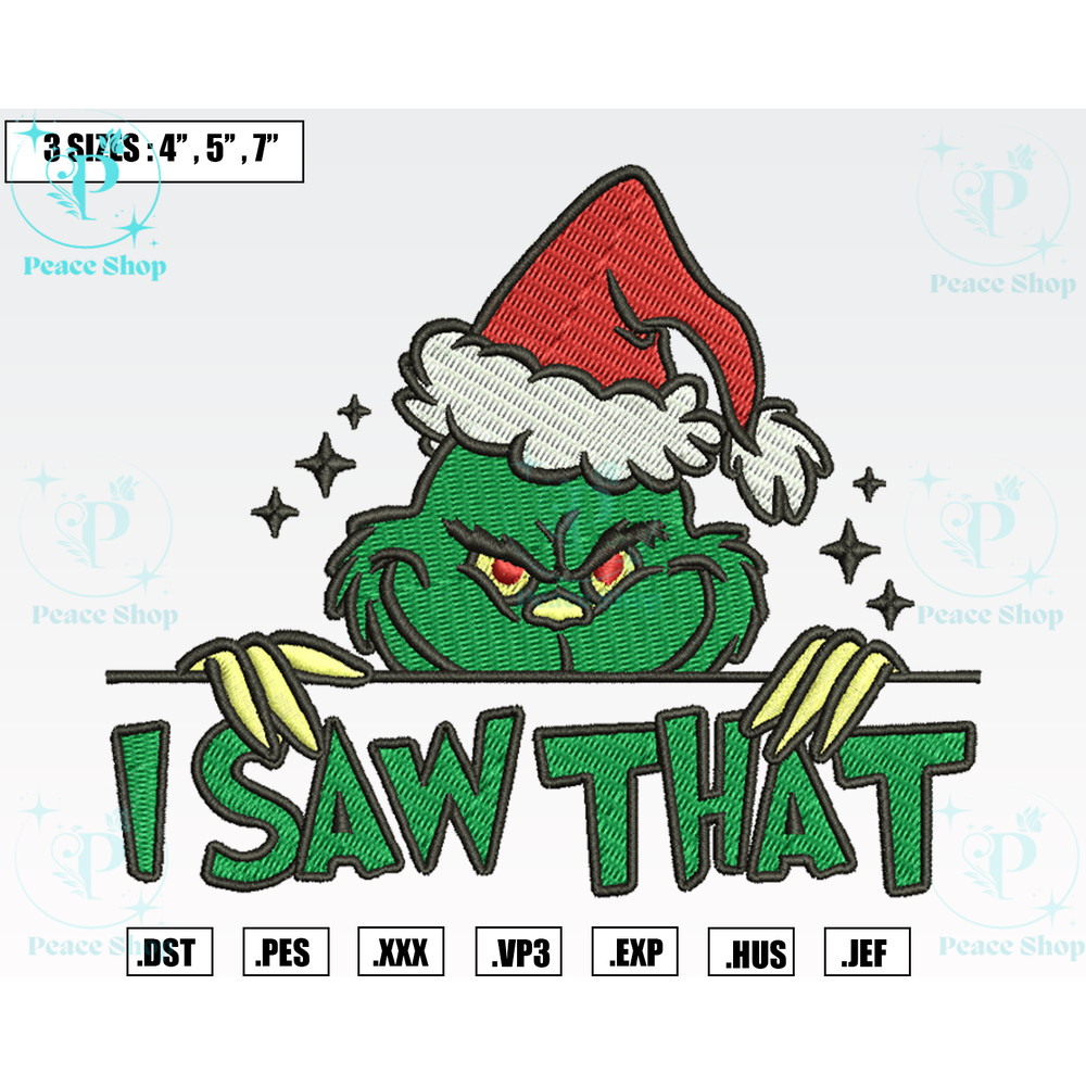 Grinch Christmas Embroidery File, Christmas Embroidery Designs, Machine Embroidery Design Filels.png