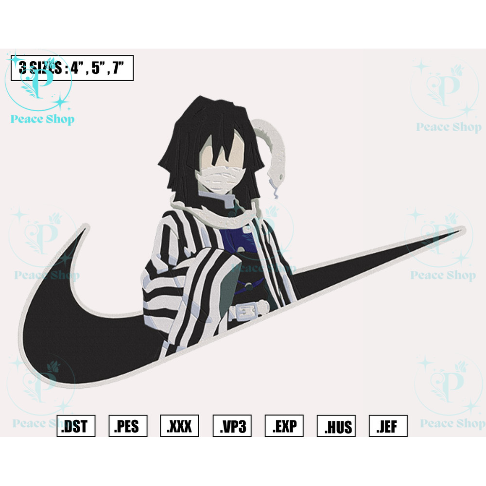 Iguro Obanai Nike Embroidery Designs File, Nike Kimetsu no Yaiba Machine Embroidery Designs, Digital Download.png