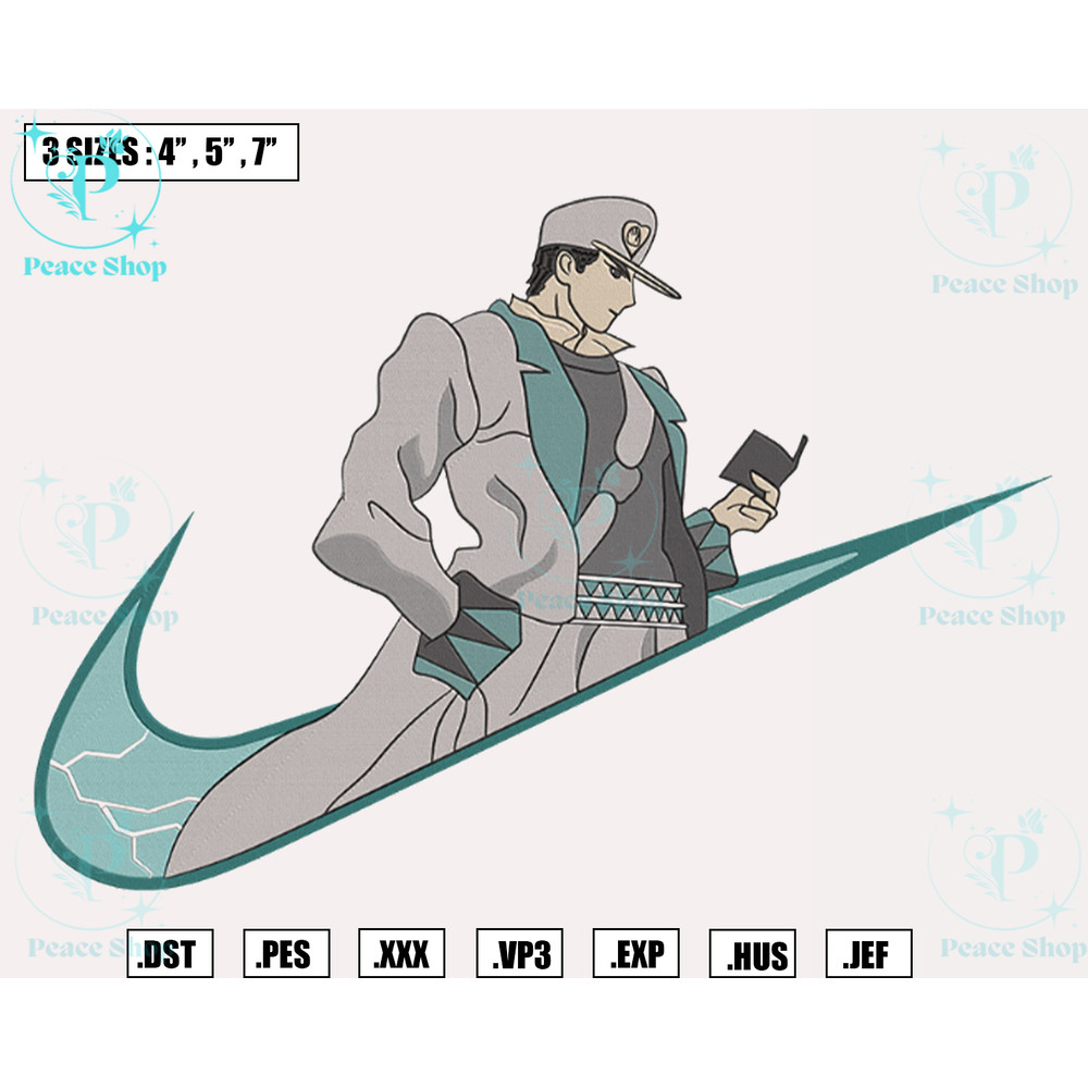 Jotaro Kujo x Nike Embroidery Designs File,Embroidery PES DST JEF Files Instant Download, Machine Embroidery Design File.png