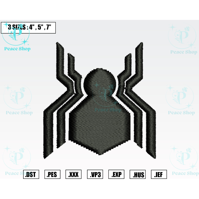Logo Spiderman Embroidery Designs, Machine Embroidery Files, Marval Embroidery Files 1.png