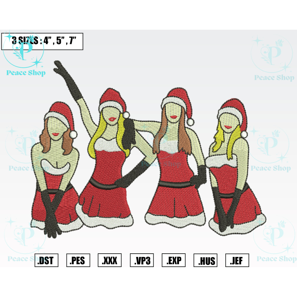 Merry Fetchmas Mean Girls Embroidery Designs, Christmas Embroidery Files, Machine Embroidery Pattern.png