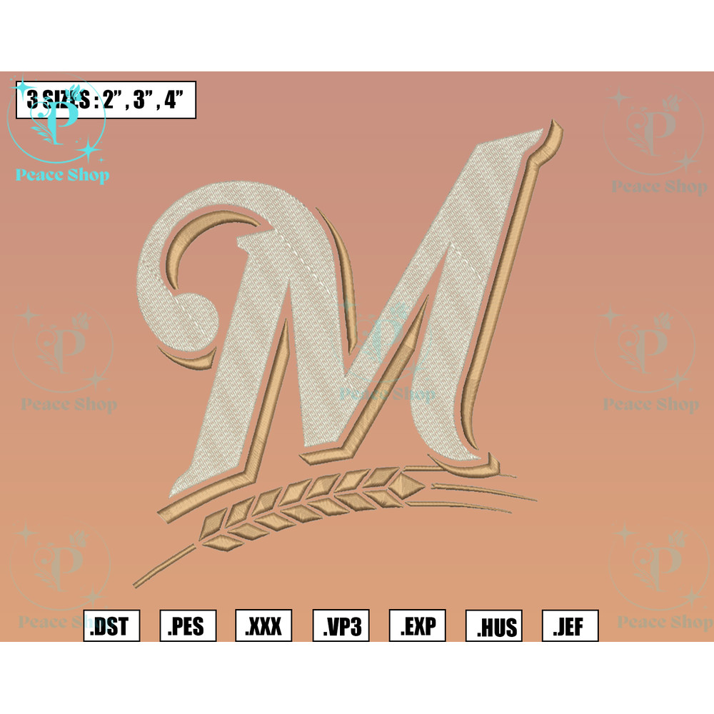 Milwaukee Brewers Embroidery Designs, MLB Logo Embroidery Files, Machine Embroidery Design File, Digital Download.png
