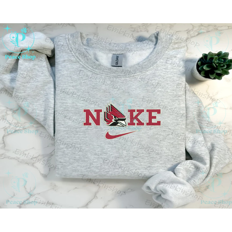 Nike Ball State Cardinals Embroidered Sweatshirt, Nike Embroidered Sweater, Ncaa Hoodie, Unisex Shirt.png